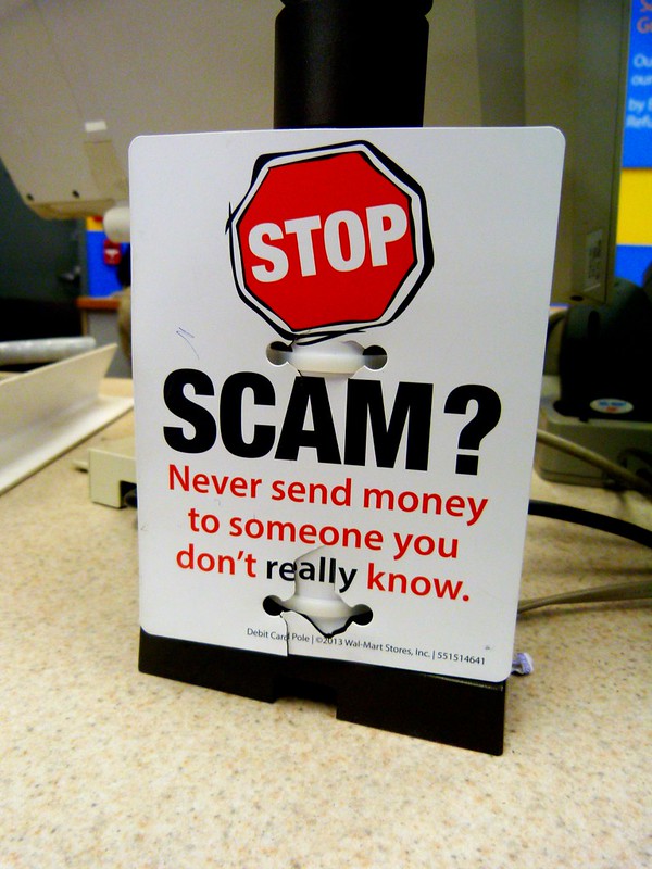 Scam sign