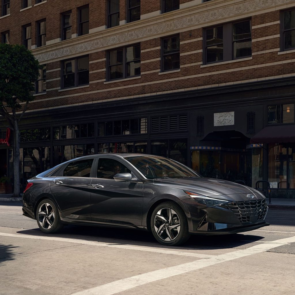 Hyundai Elantra at intersection