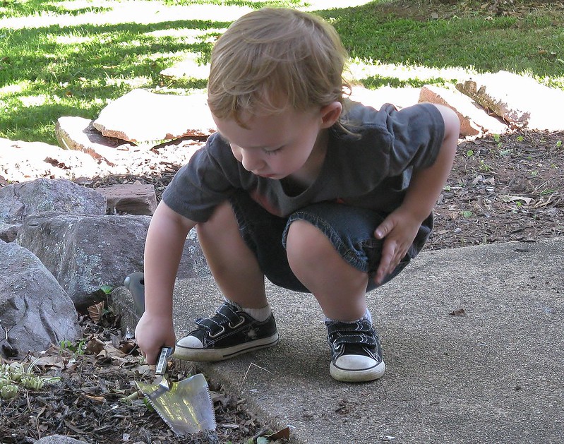 Kid digging in the dirt