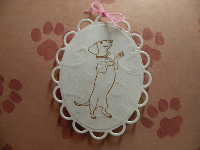 Homemade craft of a dog