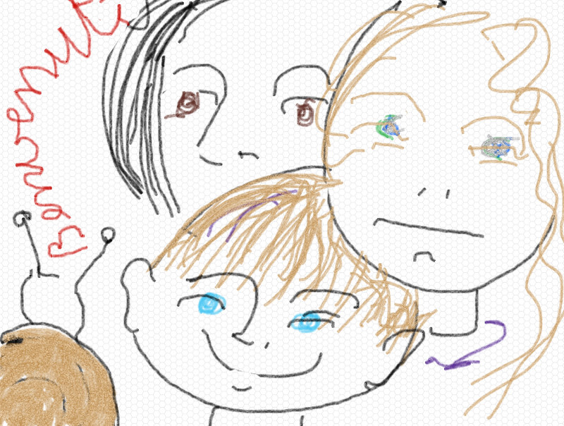 Kids painted with the PixieDust App