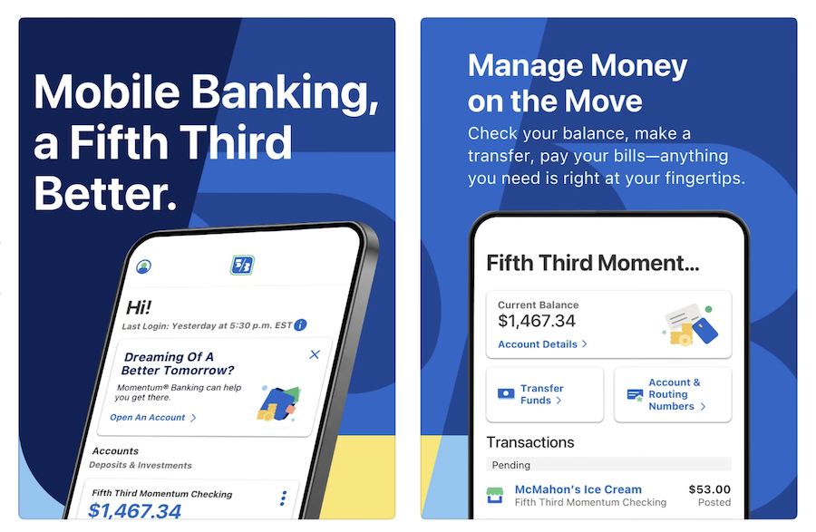 Fifth Third mobile banking app Apple app store
