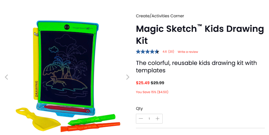 Boogie board magic sketch kids drawing kit
