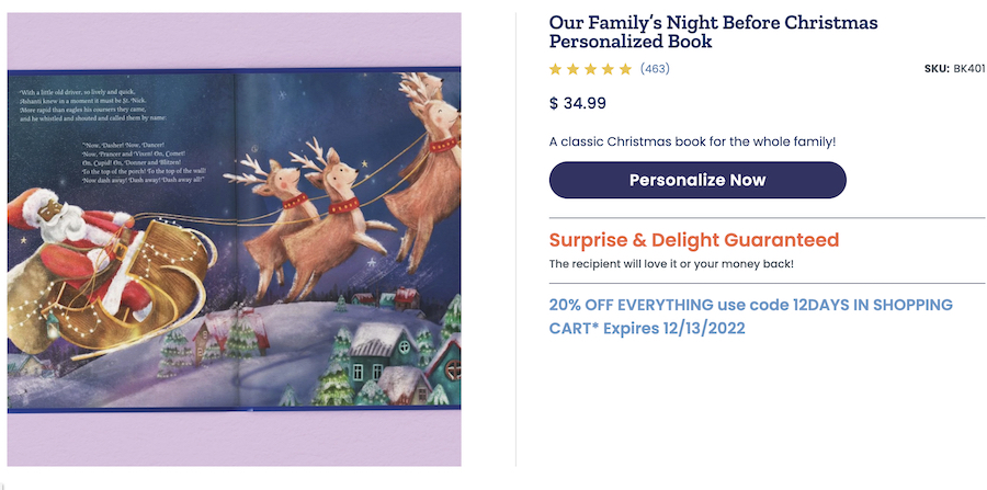 Our Family’s Night Before Christmas Personalized Book