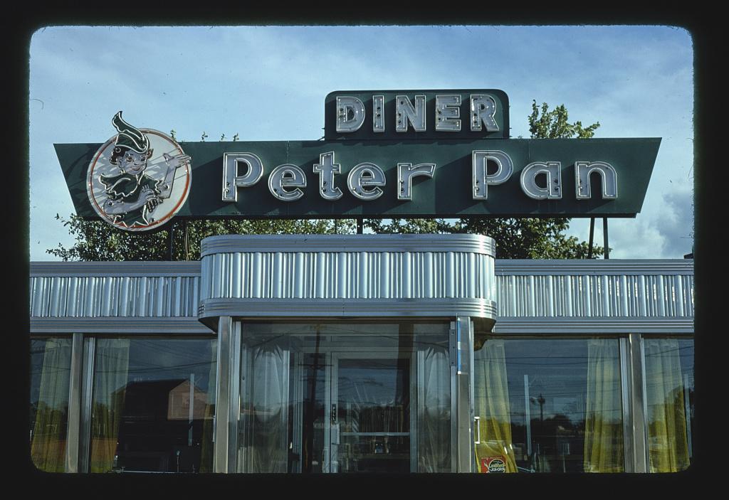 Peter Pan Diner in Danbury, Connecticus. 1978. 