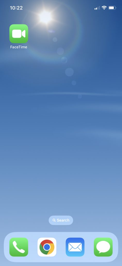 Facetime App on an iPhone