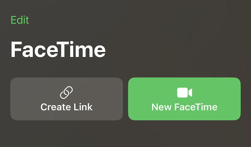 New Facetime Create Link