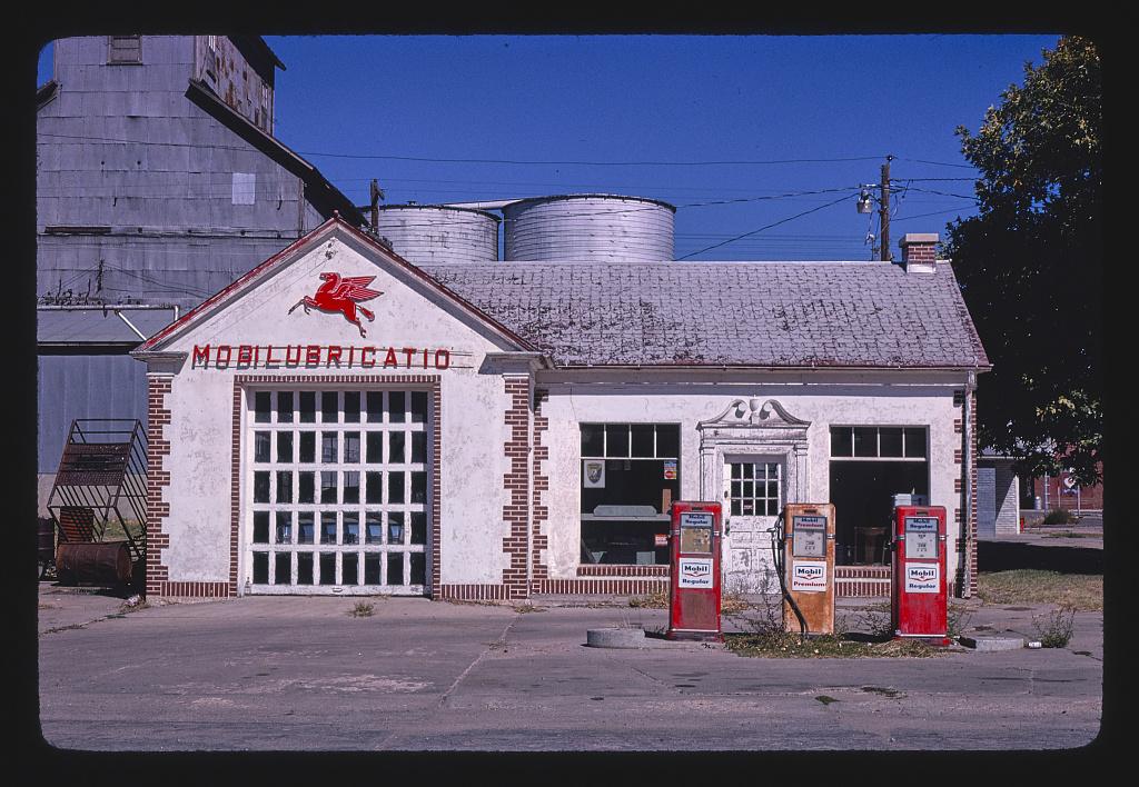 Mobil Gas, Wilson Kansas. 1979. 