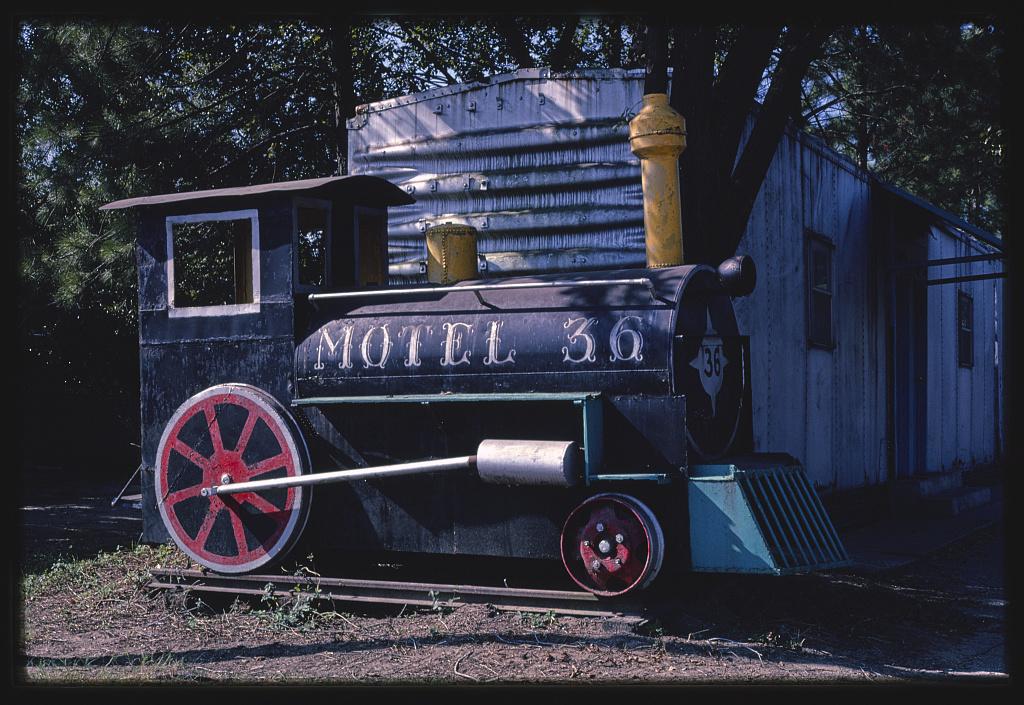 Motel 36 street sign, Somerville, Texas. 1983. 