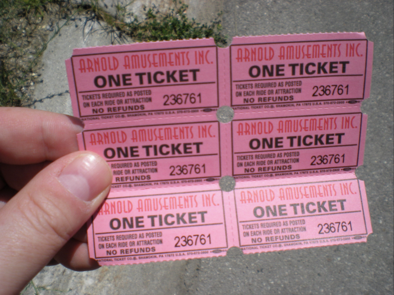 Arnold Amusements Inc. One Ticket
