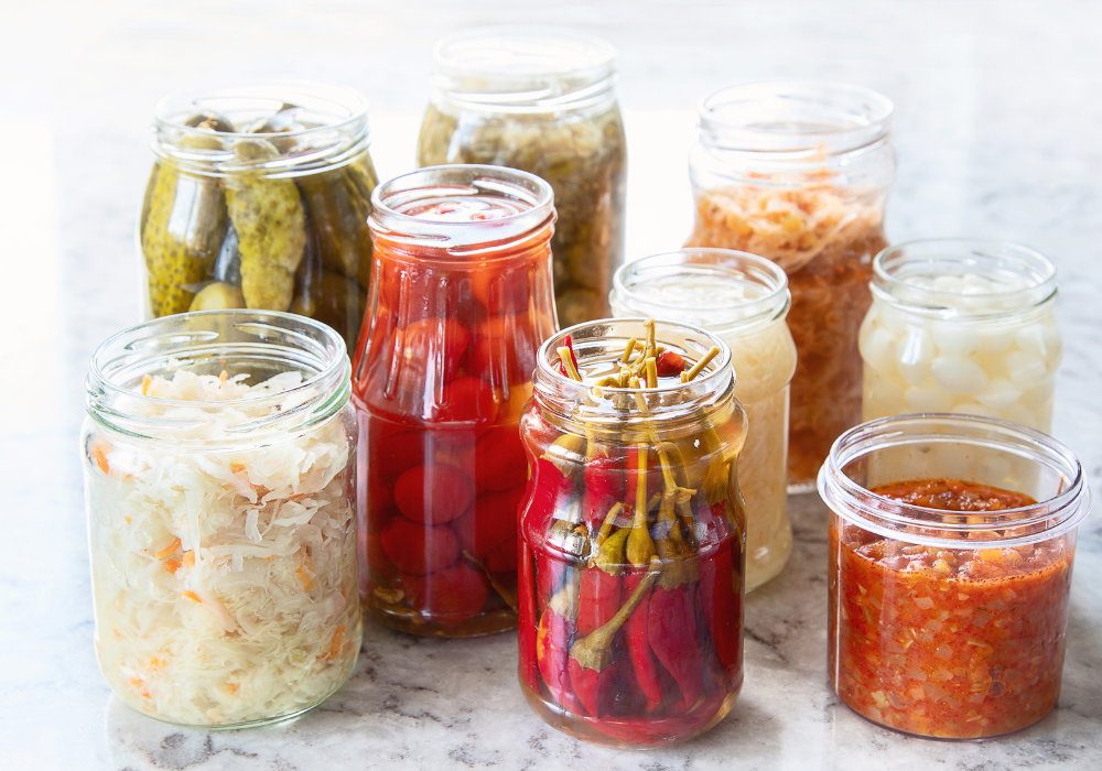 Jars of food